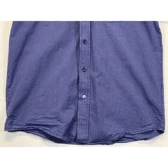 Ariat Pro Series Shirt Men's Small Blue Purple Plaid Stretch Western Button Down - Picture 13 of 14